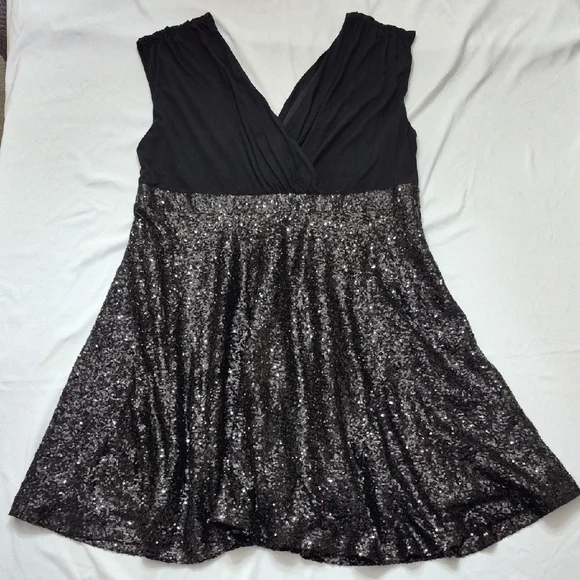 Torrid Black Sequin Dress - Picture 1 of 6